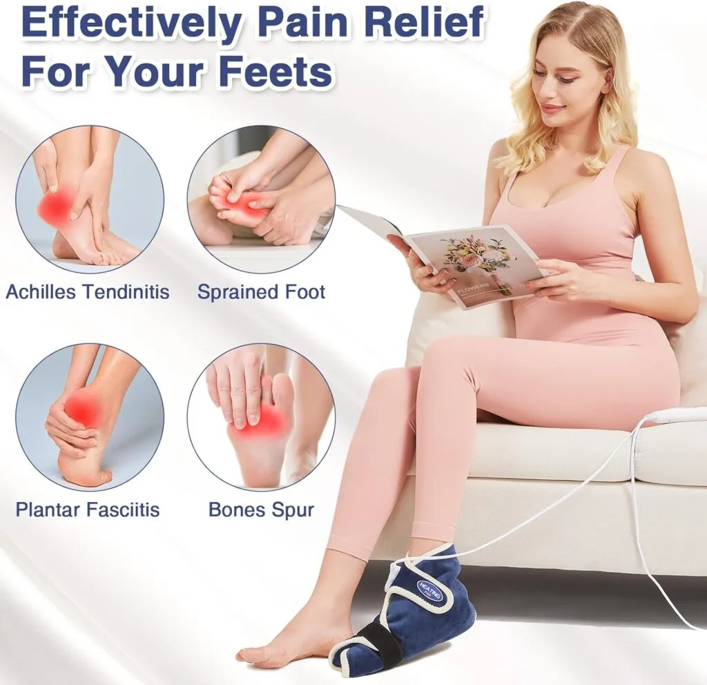1 Pack Electric Heated Foot Ankle Warmer - Feet Heating Pad Deep-penetrating Heat for Achilles Tendinitis Plantar Fasciitis - Auto Shut Off 86-158℉ Foot Brace Women Men 1 Pack Electric Heated Foot Ankle Warmer - Feet Heating Pad Deep-penetrating Heat for Achilles Tendinitis Plantar Fasciitis - Auto Shut Off 86-158℉ Foot Brace Women Men