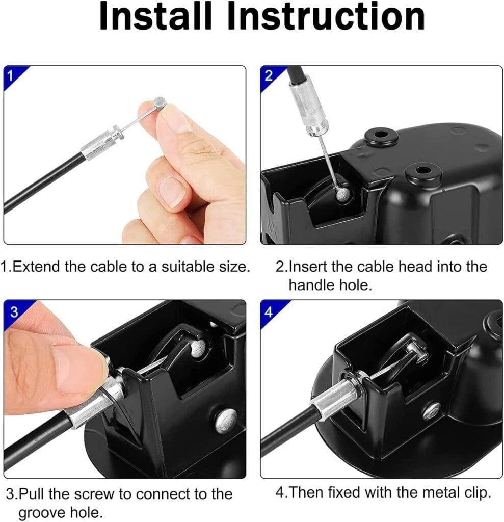 2 Pack - Recliner Handle Replacement Part with Pull Cable Compatible with Ashley Lazy Boy and Most Recliner Sofa Brands, Made of Aluminium Alloy, Size 4.3 x 2.6, Cable Length 36.8