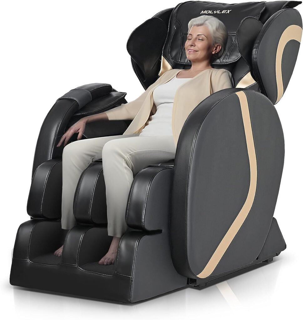 2023 Massage Chair Recliner with Zero Gravity with Full Body Air Pressure Easy to Use at Home and in The Office (Grey)