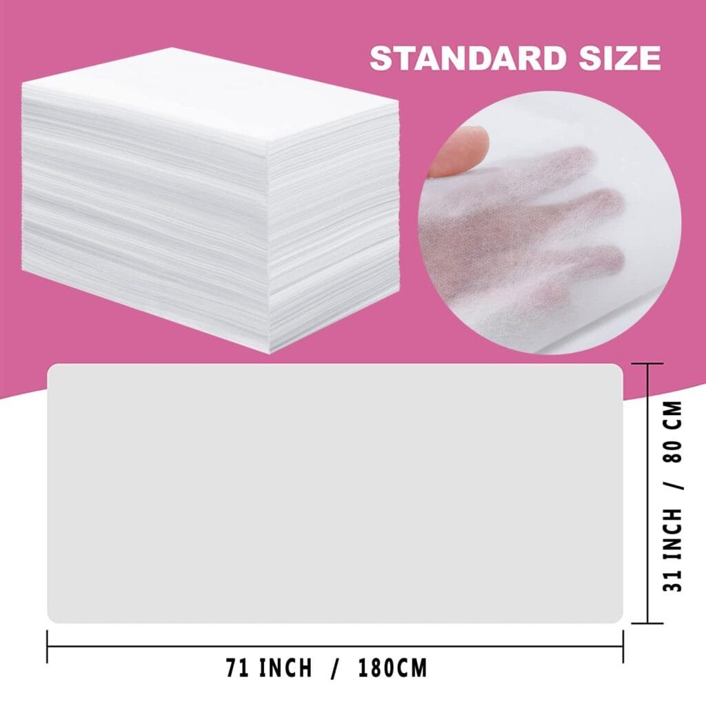 400 Pcs Disposable Bed Sheets for Massage Table 31 x 71 Massage Table Sheet Soft Non Woven Bed Cover Breathable for SPA Massage Beauty Tattoos(White)