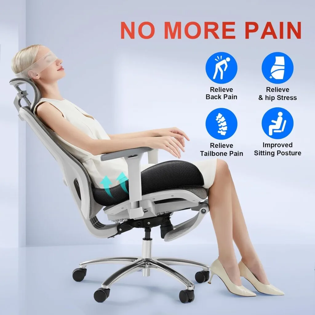 Benazcap X Large Memory Seat Cushion for Office Chair Ergonomic Cushions Pad Pillow for Pressure Relief Sciatica Pain Relief Memory Foam for Long Sitting for Gaming Chair and Car Seat Benazcap X Large Memory Seat Cushion for Office Chair Ergonomic Cushions Pad Pillow for Pressure Relief Sciatica Pain Relief Memory Foam for Long Sitting for Gaming Chair and Car Seat