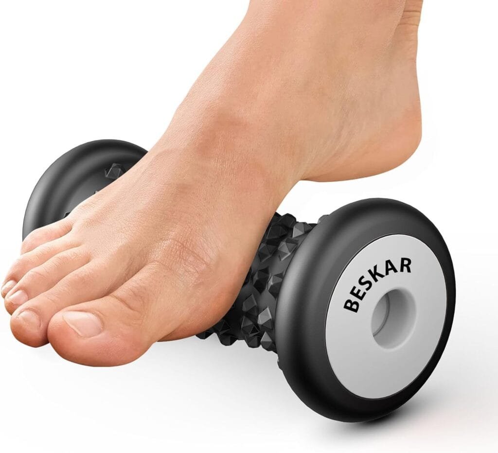 BESKAR Foot Massage Roller for Relief Plantar Fasciitis, Foot Reflexology Tool Pressure Point Massage Roller, Deep Tissue Massage for Relieving Feet Arch Heel Pain, Myofascial Pain Syndrome