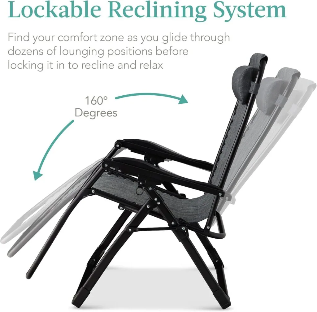 Best Choice Products Oversized Zero Gravity Chair, Folding Outdoor Patio Recliner, XL Anti Gravity Lounger w/Removable Cushion, Cup Holder, Side Tray, 350lb Capacity - Fossil Gray Best Choice Products Oversized Zero Gravity Chair, Folding Outdoor Patio Recliner, XL Anti Gravity Lounger w/Removable Cushion, Cup Holder, Side Tray, 350lb Capacity - Fossil Gray