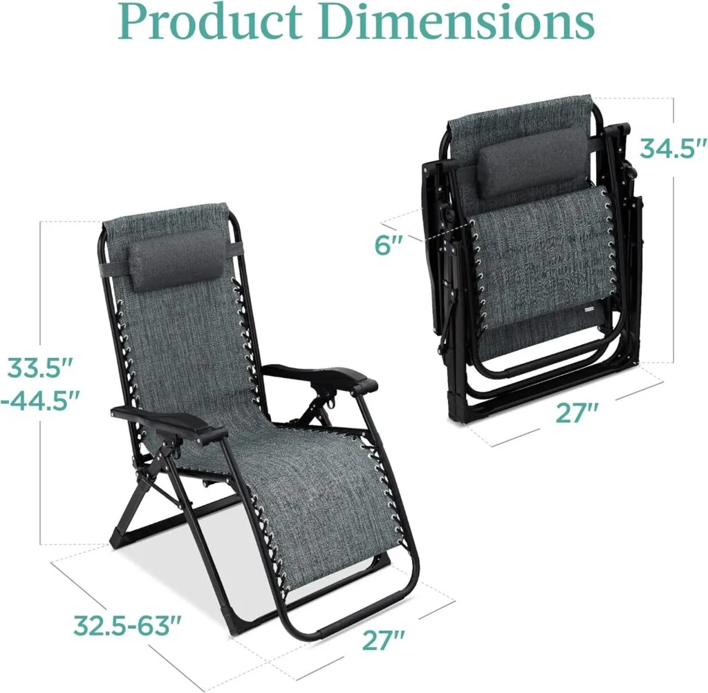 Best Choice Products Oversized Zero Gravity Chair, Folding Outdoor Patio Recliner, XL Anti Gravity Lounger w/Removable Cushion, Cup Holder, Side Tray, 350lb Capacity - Fossil Gray Best Choice Products Oversized Zero Gravity Chair, Folding Outdoor Patio Recliner, XL Anti Gravity Lounger w/Removable Cushion, Cup Holder, Side Tray, 350lb Capacity - Fossil Gray