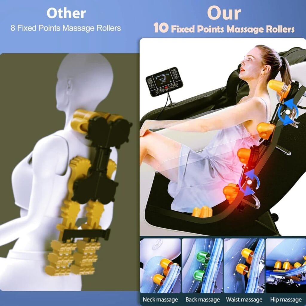 brizairid Massage Chair - Zero Gravity Massage Chair Full Body,Bluetooth Speaker,Recliner Chair with Airbags, Heating, and Foot Massage