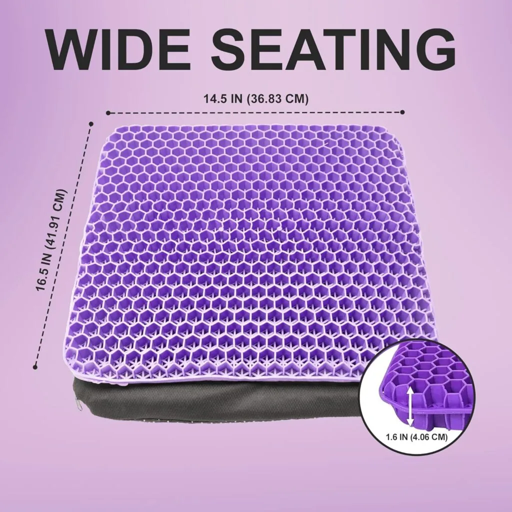 Bulletproof Gel Seat Cushion | Ultra Soft Large Cushion with Cooling Gel Pad Padded Cover | Orthopedic Cushion for Pressure Relief and Sitting Sores | Seat Cushion for Seniors, Car Office Bulletproof Gel Seat Cushion | Ultra Soft Large Cushion with Cooling Gel Pad Padded Cover | Orthopedic Cushion for Pressure Relief and Sitting Sores | Seat Cushion for Seniors, Car Office