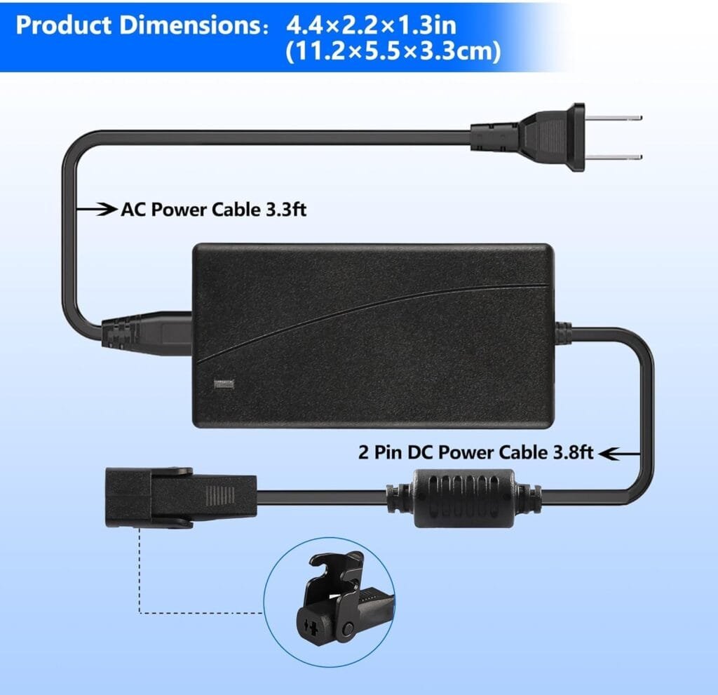 BXIZXD Recliner Power Supply, 29V 2A Adapter for Lift Chair or Power Recliner AC/DC Switching Power Supply Transformer 2-pin Compatible with Limoss OKIN Lazboy Pride Etc