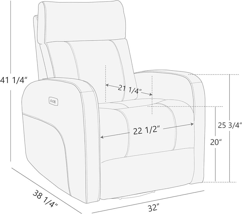 CHITA Power Swivel Glider Rocker Recliner,USB Charge Manual Headrest Double Layer Backrest Truck armrest Chair Sofa for Living Room and Nursery, Light Brown