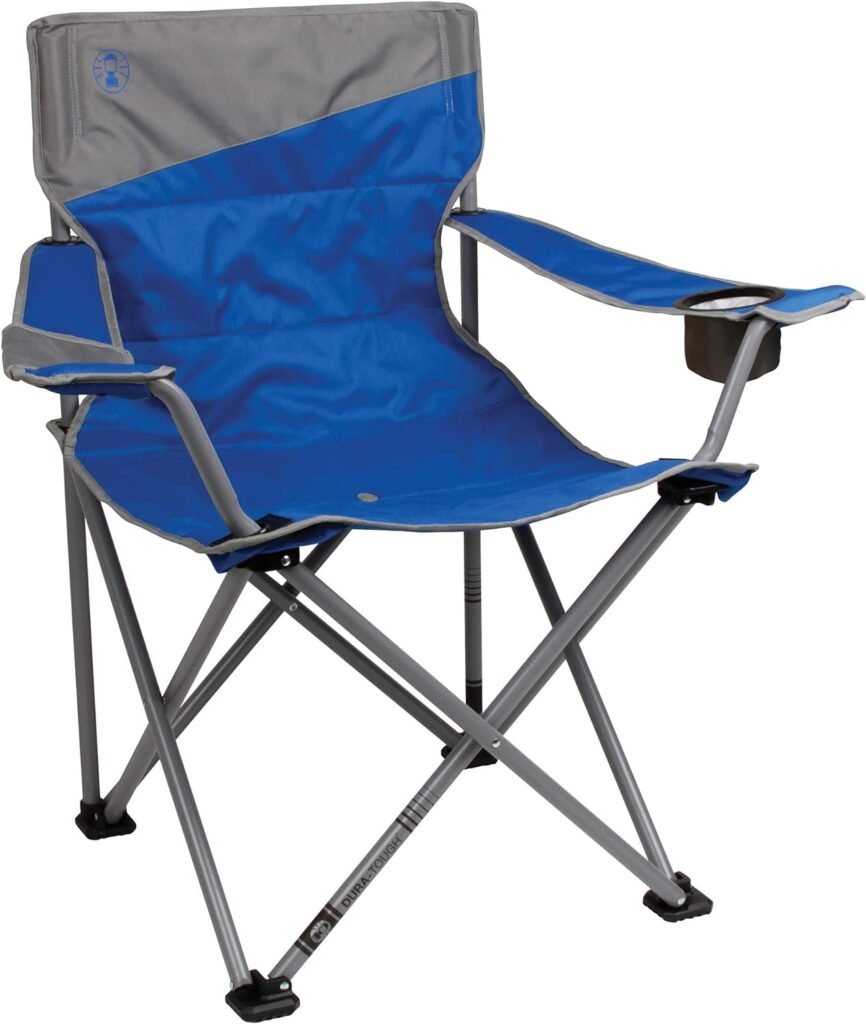 Coleman Big and Tall Camp Chair | Folding Beach Chair | Portable Quad Chair for Tailgating, Camping  Outdoors