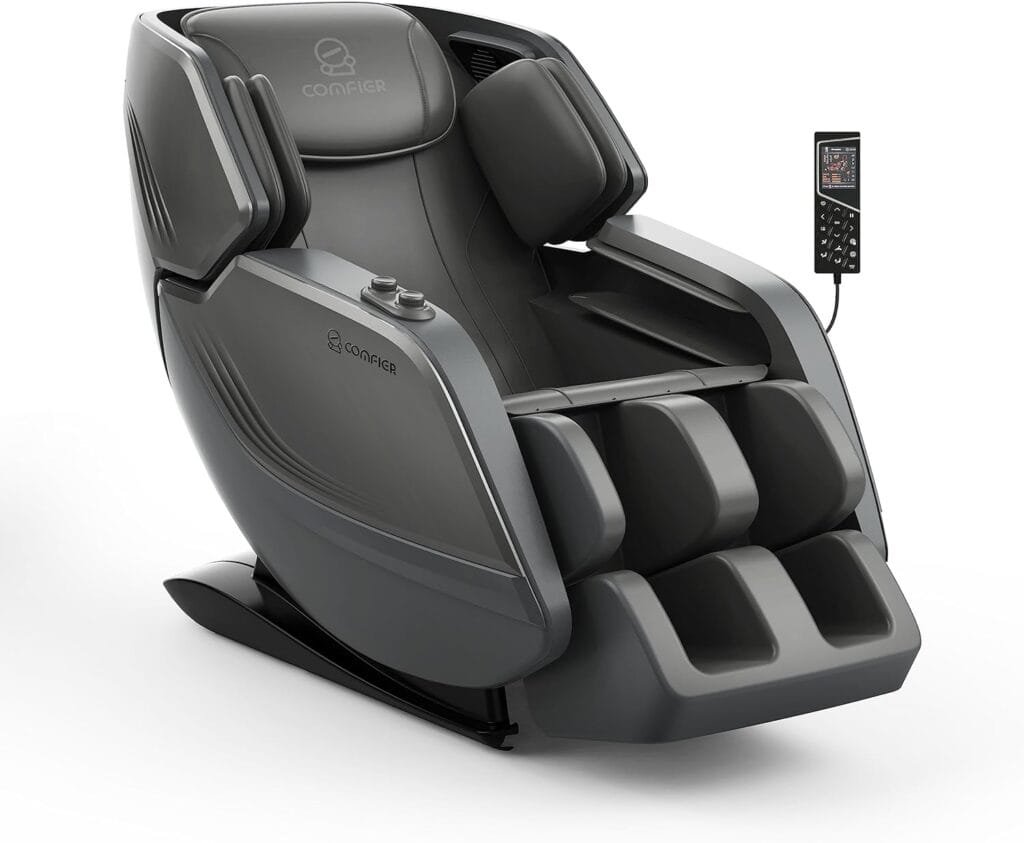 COMFIER Deluxe Massage Chair Full Body, Zero Gravity Massage Recliner Chair,Ultra-SL Track, 18 Auto Programs, 4D Shiatsu, Heat, Air Compression, Yoga Stretch, Bluetooth, Foot Roller