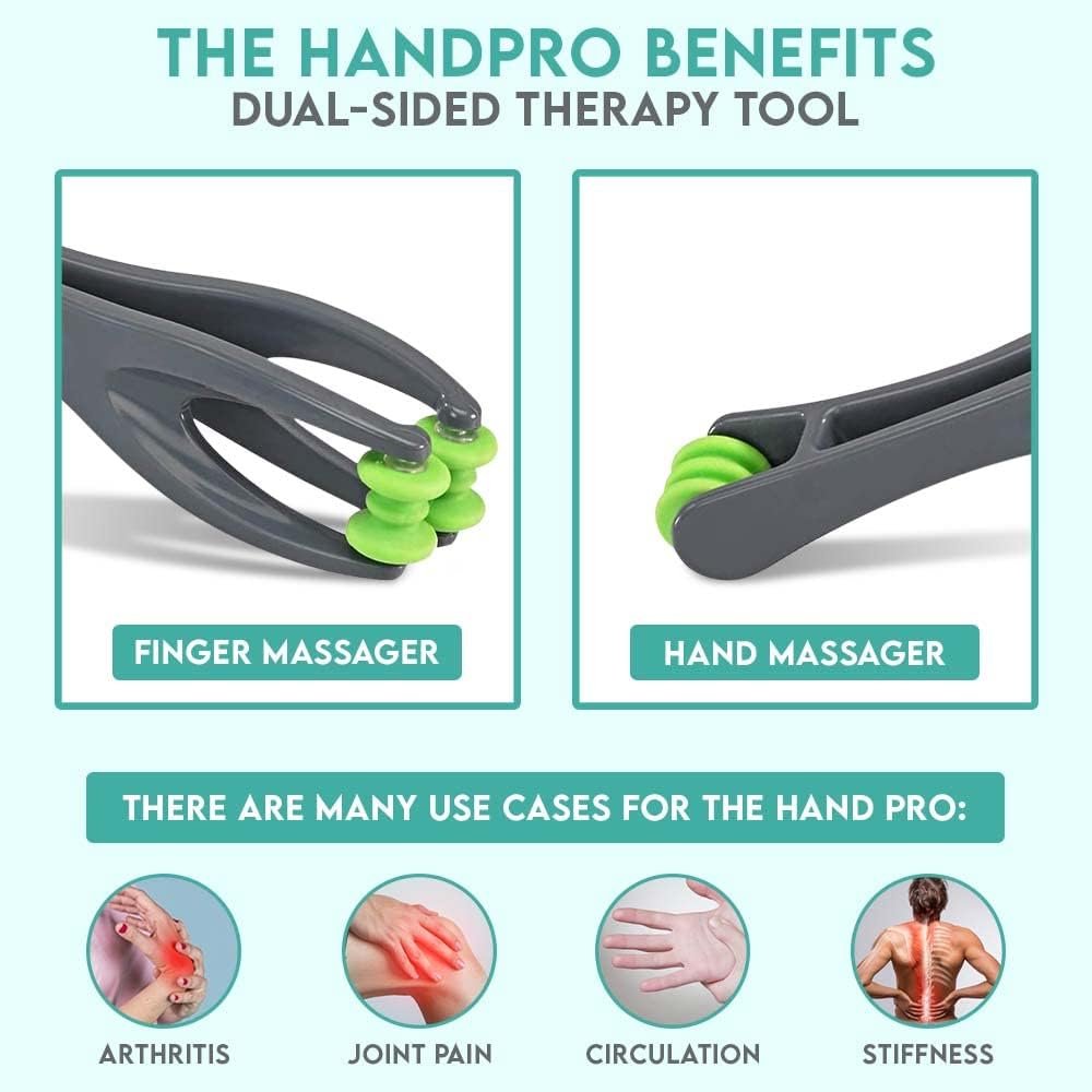 COZLOW HandPro Finger Massager for Deep Tissue Comfort, Dual-Sided Therapy Tool for Arthritis, Carpal Tunnel, Stress  Pain Relief, Massage Roller for Hands, Palm  Wrist