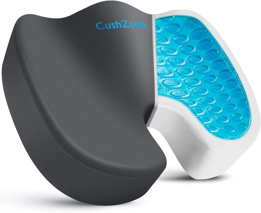 CushZone Childrens Desk Chairs Gel Seat Cushion for All-Day Sitting - Coccyx, Tailbone, Back Pain Relief Cushion - Ergonomic Seat Cushion for Office Chairs, Car Seat, Gaming Chair - Grey,X-Large CushZone Childrens Desk Chairs Gel Seat Cushion for All-Day Sitting - Coccyx, Tailbone, Back Pain Relief Cushion - Ergonomic Seat Cushion for Office Chairs, Car Seat, Gaming Chair - Grey,X-Large