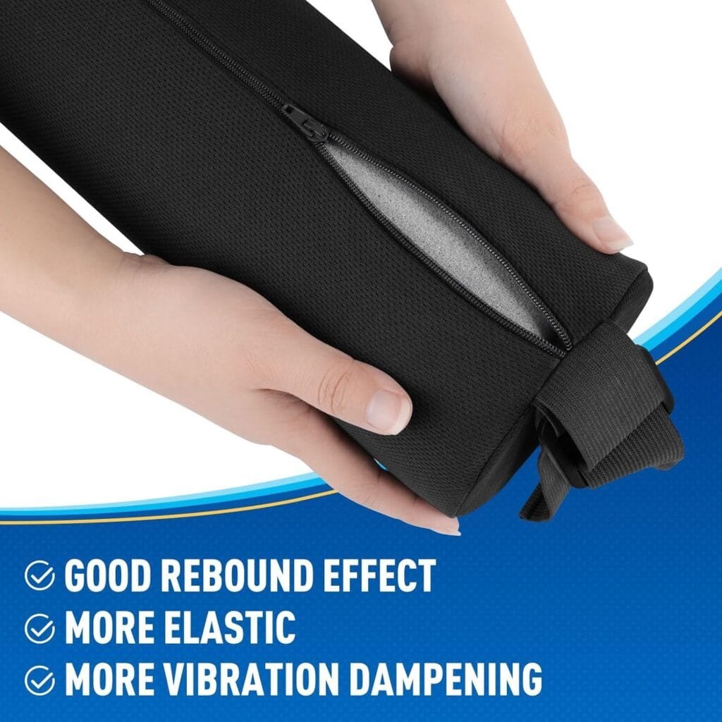 CushZone Seat Cushion, Lumbar Roll Support Pillow for Office Chair, Car, Gaming Chair, Memory Foam Back Cushion with Washable Cover for Relieving Back Pain  Improving Posture,Black