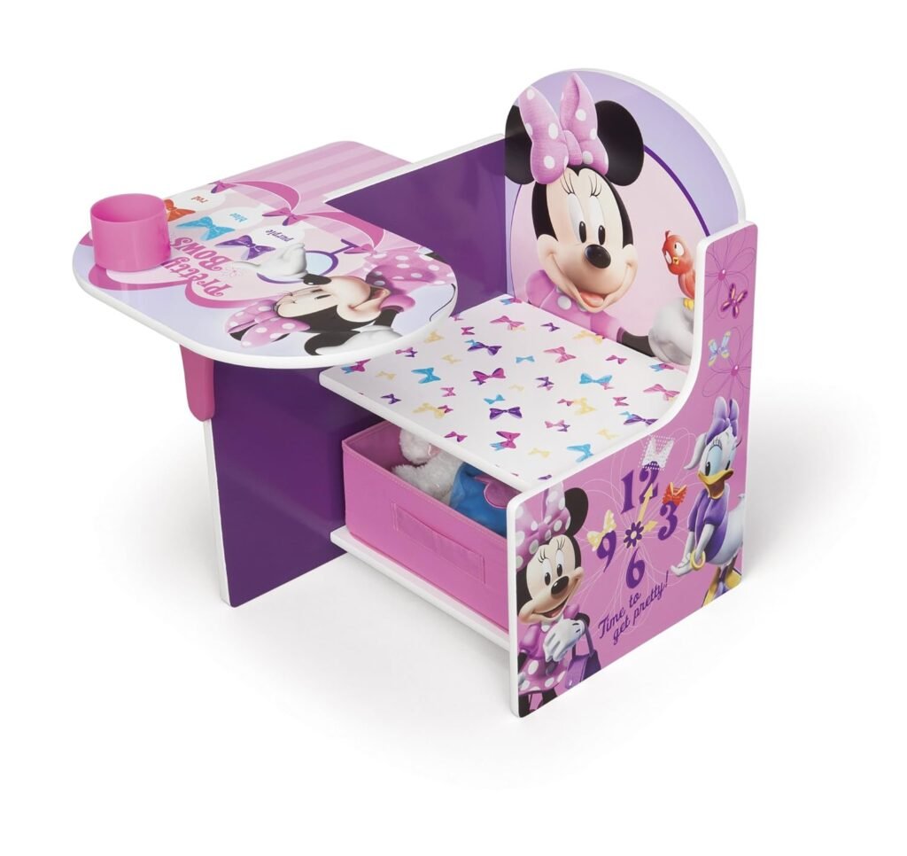 Delta Children Chair Desk With Storage Bin, Disney Minnie Mouse