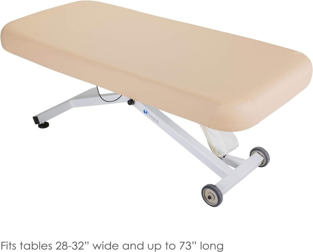 EARTHLITE Massage Table Protection Cover – 100% PU, Fitted Massage Table Replacement Cover, Fits Round  Square Corner Tables 28-32 Wide