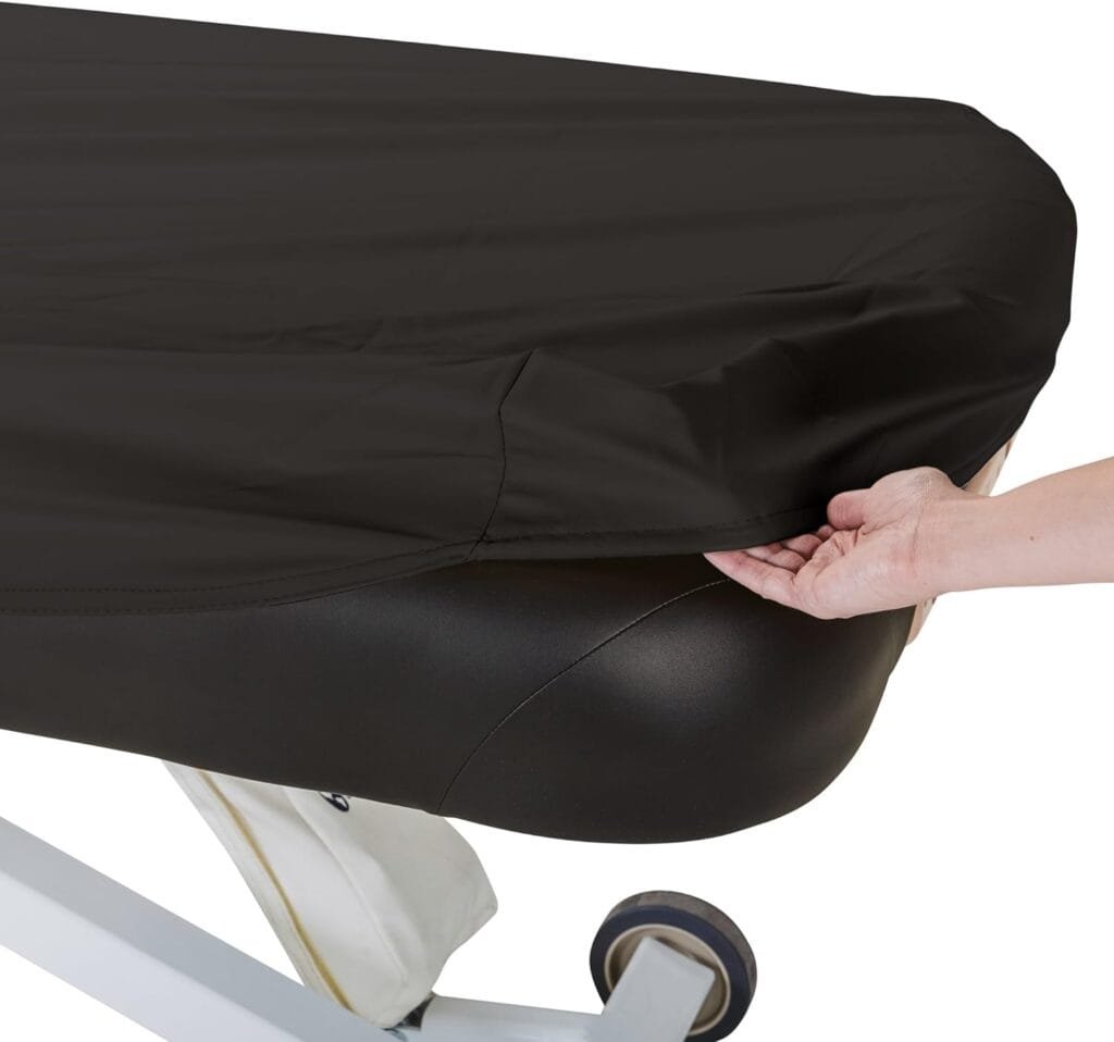 EARTHLITE Massage Table Protection Cover – 100% PU, Fitted Massage Table Replacement Cover, Fits Round  Square Corner Tables 28-32 Wide