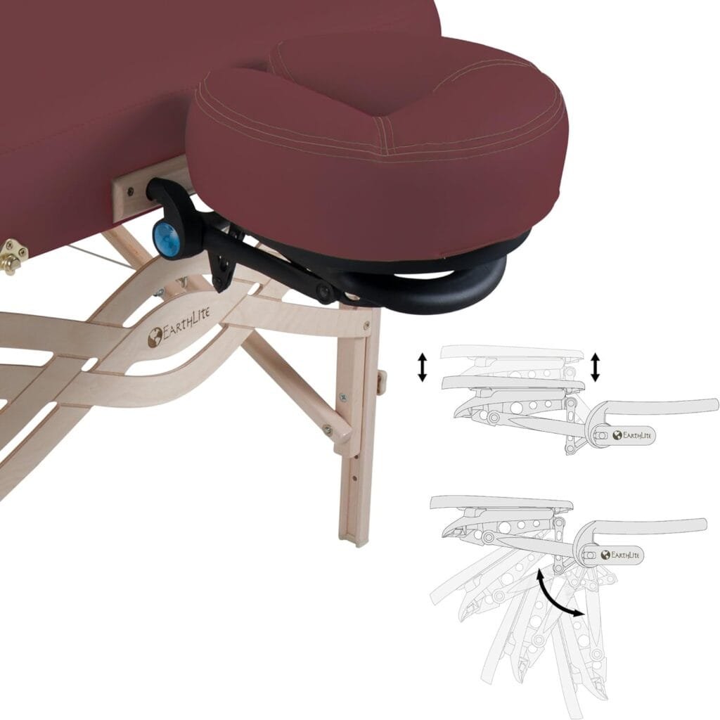 EARTHLITE Premium Portable Massage Table Package SPIRIT - Spa-Level Comfort, Deluxe Cushioning incl. Flex-Rest Face Cradle  Strata Face Pillow, Carry Case (30/32” x 73”) - Made in USA