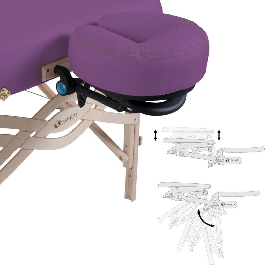 EARTHLITE Premium Portable Massage Table Package SPIRIT - Spa-Level Comfort, Deluxe Cushioning incl. Flex-Rest Face Cradle  Strata Face Pillow, Carry Case (30/32” x 73”) - Made in USA
