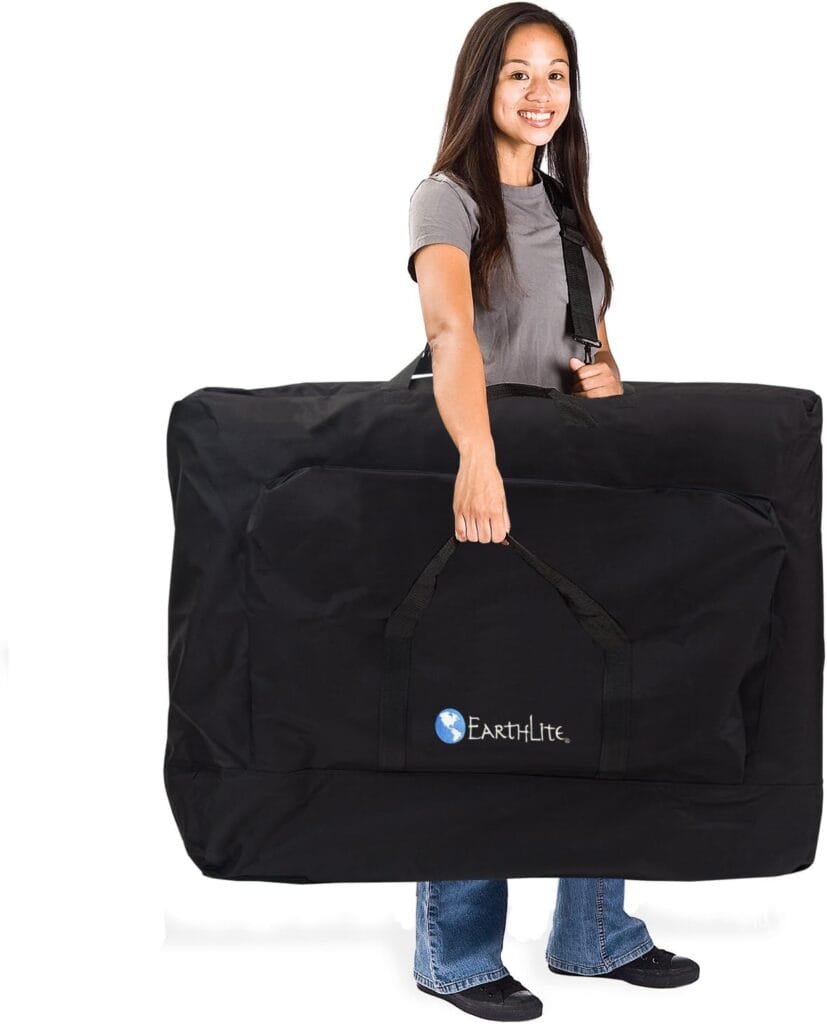 EARTHLITE Premium Portable Massage Table Package SPIRIT - Spa-Level Comfort, Deluxe Cushioning incl. Flex-Rest Face Cradle  Strata Face Pillow, Carry Case (30/32” x 73”) - Made in USA