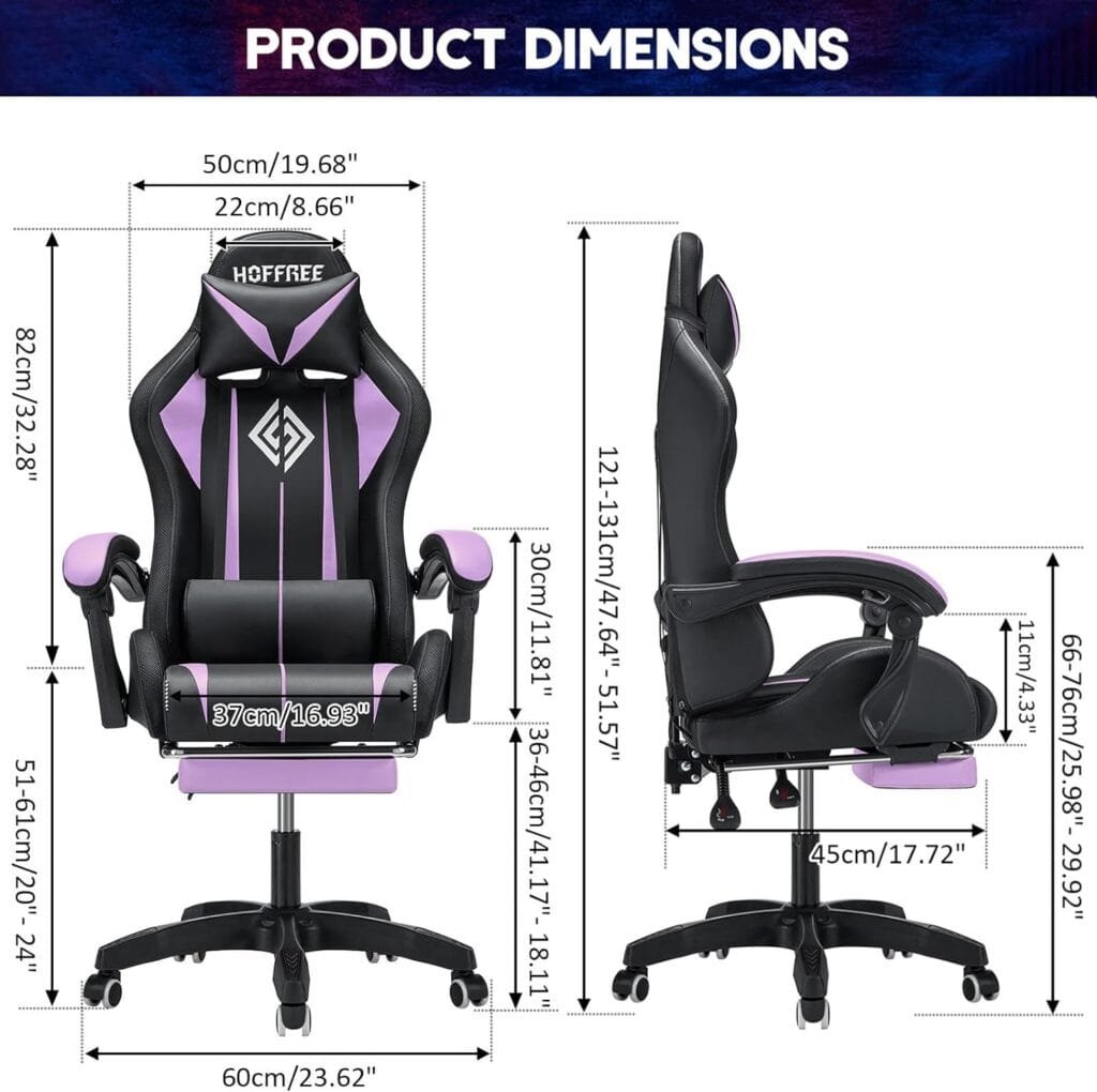 Gaming Chair Massage with LED RGB Lights and Footrest Ergonomic Computer Gaming Chair with High Back Video Game Chair with Adjustable Lumbar Support Red and Black