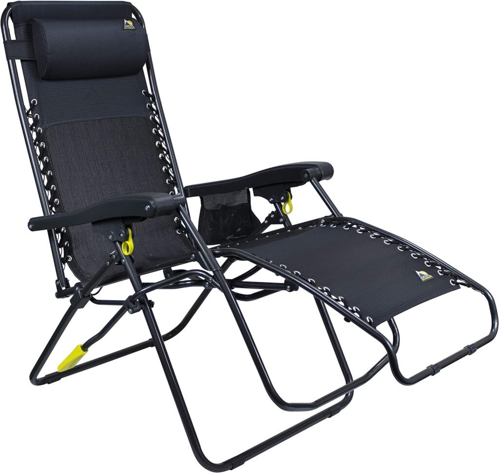 GCI Outdoor Freeform Zero Gravity Camp Chair, Regular, Black