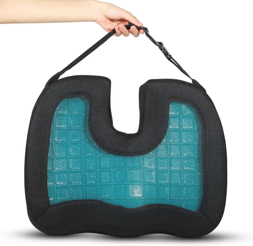 Gel Enhanced Seat Cushion - Memory Foam Chair Pillow with Cooling Gel for Sciatica Coccyx Back Tailbone Pain Relief - Office Chair Car Seat Cushion Gel Enhanced Seat Cushion - Memory Foam Chair Pillow with Cooling Gel for Sciatica Coccyx Back Tailbone Pain Relief - Office Chair Car Seat Cushion