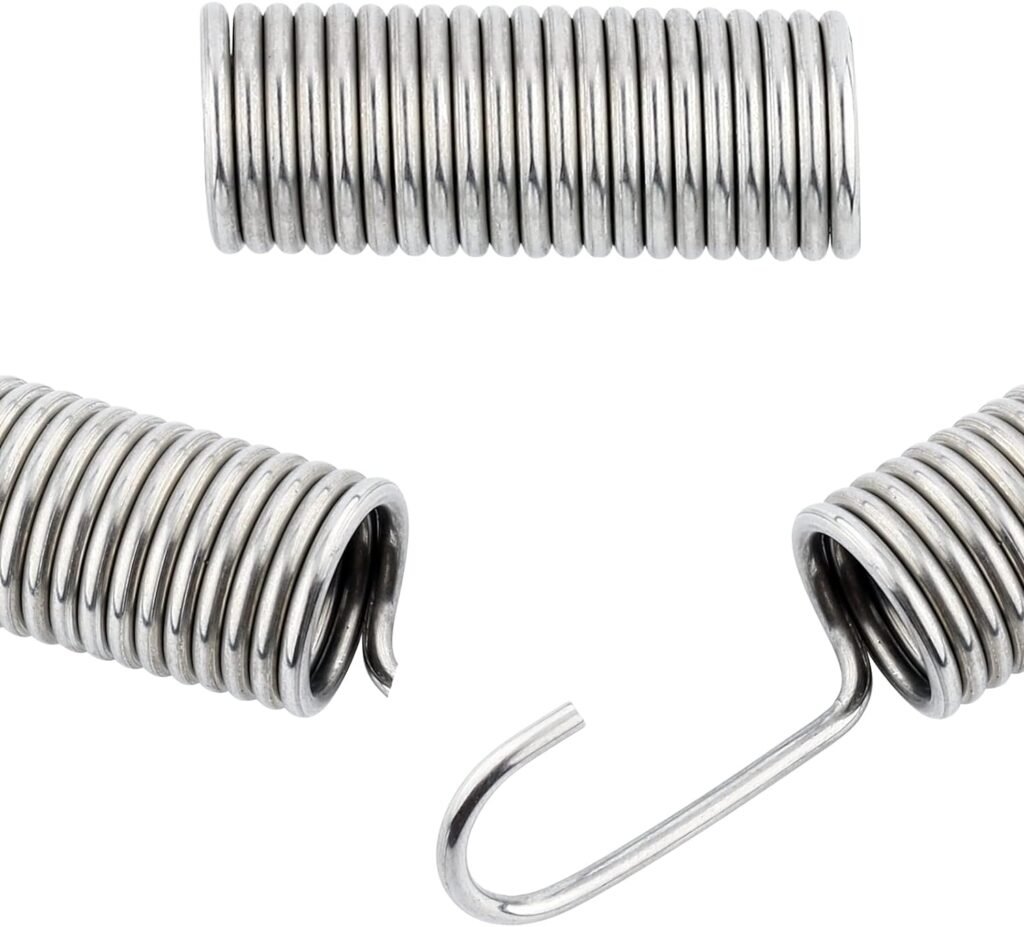 GNPADR 3-5/8 Stainless Steel Replacement Recliner Sofa Mechanism Tension Spring - Long Neck Hook