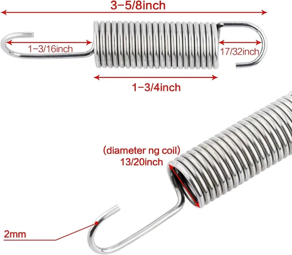 GNPADR 3-5/8 Stainless Steel Replacement Recliner Sofa Mechanism Tension Spring - Long Neck Hook GNPADR 3-5/8 Stainless Steel Replacement Recliner Sofa Mechanism Tension Spring - Long Neck Hook