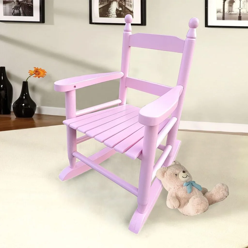 Goujxcy Kids Rocking Chair, Toddler Rocking Chair, Childrens Rocking Chair with Classic Rocker and Hardwood Construction, for Boys, Girls, Nursery, Indoor, Outdoor, Living Rooms, Bedrooms (Pink) Goujxcy Kids Rocking Chair, Toddler Rocking Chair, Childrens Rocking Chair with Classic Rocker and Hardwood Construction, for Boys, Girls, Nursery, Indoor, Outdoor, Living Rooms, Bedrooms (Pink)