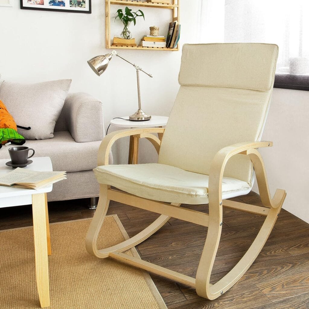 Haotian FST15-DG, Comfortable Relax Rocking Chair, Lounge Chair Relax Chair Cushion