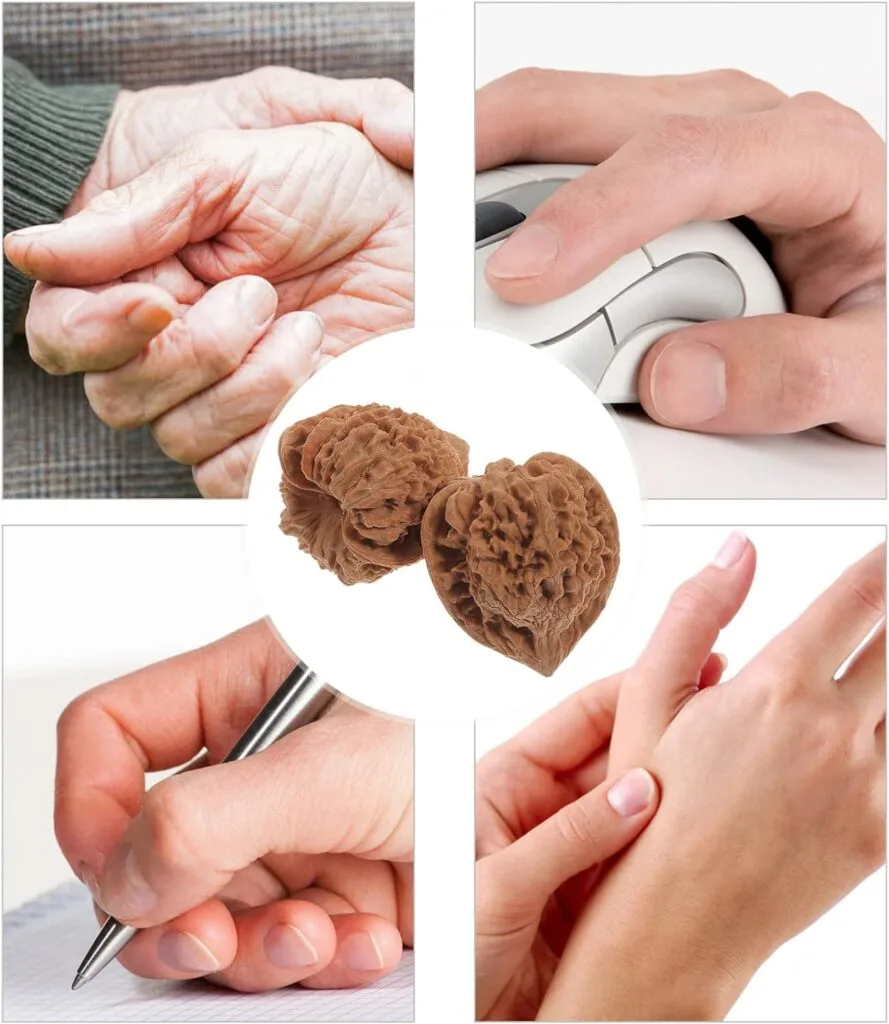 Healifty 2pcs Wooden Baoding Balls Walnut Shape Chinese Health Exercise Stress Balls Hand Self- Massage Trigger Points Roller Fidget Gadgets for Hands Palm Back Foot 45mm Healifty 2pcs Wooden Baoding Balls Walnut Shape Chinese Health Exercise Stress Balls Hand Self- Massage Trigger Points Roller Fidget Gadgets for Hands Palm Back Foot 45mm
