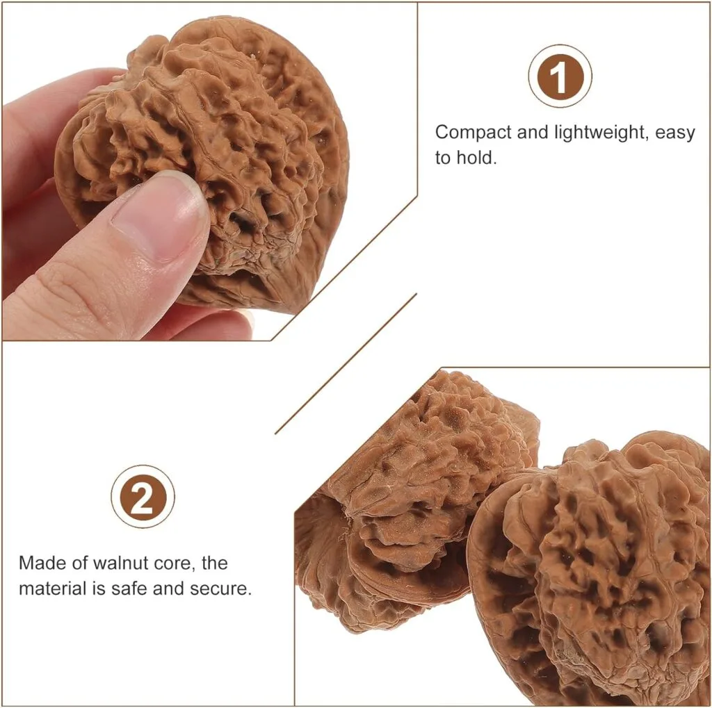 Healifty 2pcs Wooden Baoding Balls Walnut Shape Chinese Health Exercise Stress Balls Hand Self- Massage Trigger Points Roller Fidget Gadgets for Hands Palm Back Foot 45mm Healifty 2pcs Wooden Baoding Balls Walnut Shape Chinese Health Exercise Stress Balls Hand Self- Massage Trigger Points Roller Fidget Gadgets for Hands Palm Back Foot 45mm