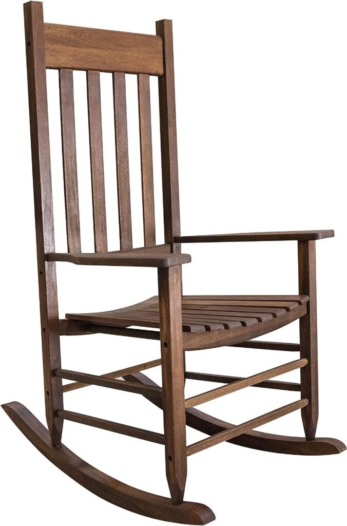 HOMESTEAD Wooden Rocking Chair, Brown