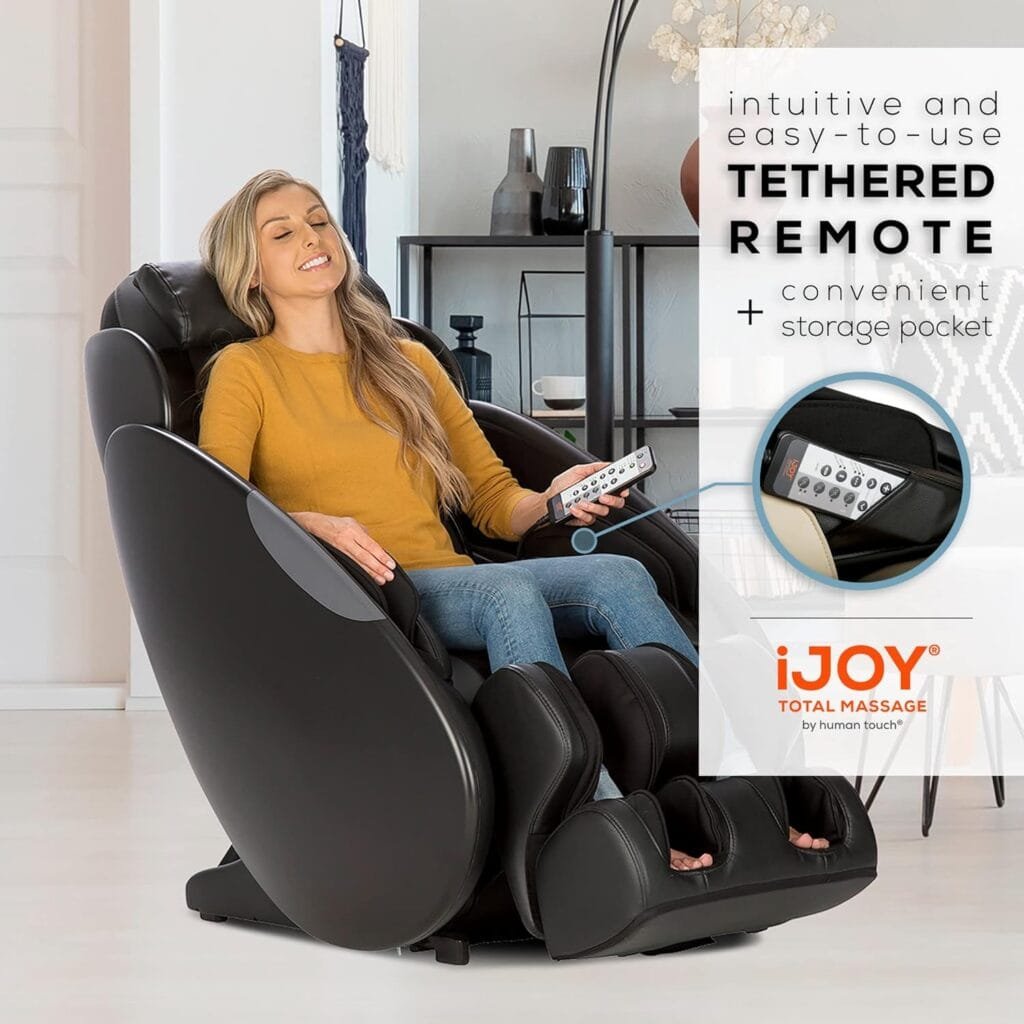 Human Touch iJOY Total Massage FlexGlide Full Body Massage Recliner Chair - Your Home Personal Massager - Targeted Compression Air Cells, Foot Calf Back  Shoulder Relief - 2 Year Warranty - Espresso