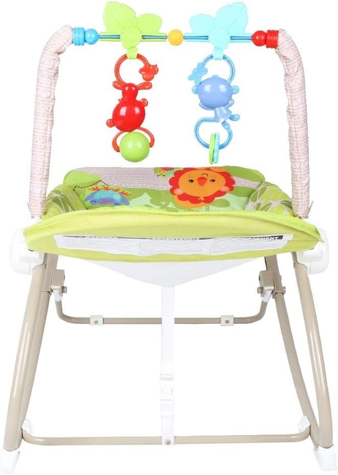 Ichiias Baby Chair Detachable Soft Baby Rocking Chair Cradle with Two Toys