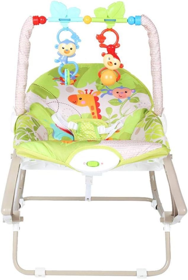 Ichiias Baby Chair Detachable Soft Baby Rocking Chair Cradle with Two Toys