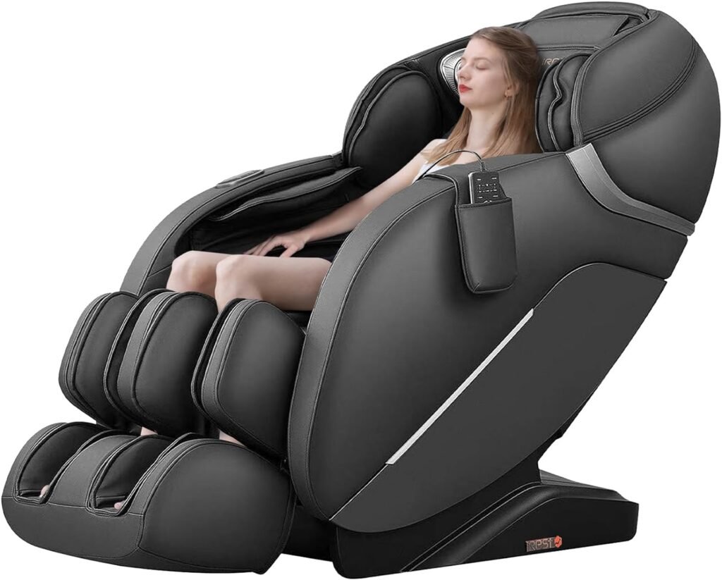 iRest SL Track Massage Chair Recliner, Full Body Massage Chair with Zero Gravity, Airbags, Heating, and Foot Massage (Black)