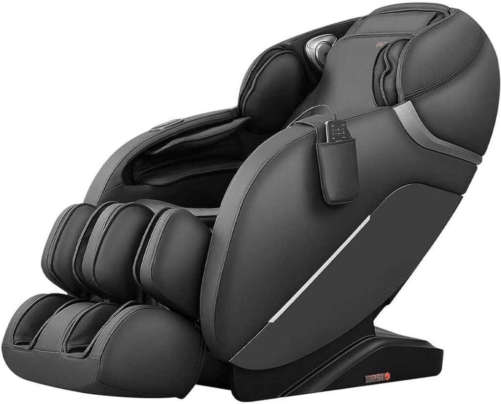 iRest SL Track Massage Chair Recliner, Full Body Massage Chair, Zero Gravity, Bluetooth Speaker, Airbags, Heating, and Foot Massage (Black)