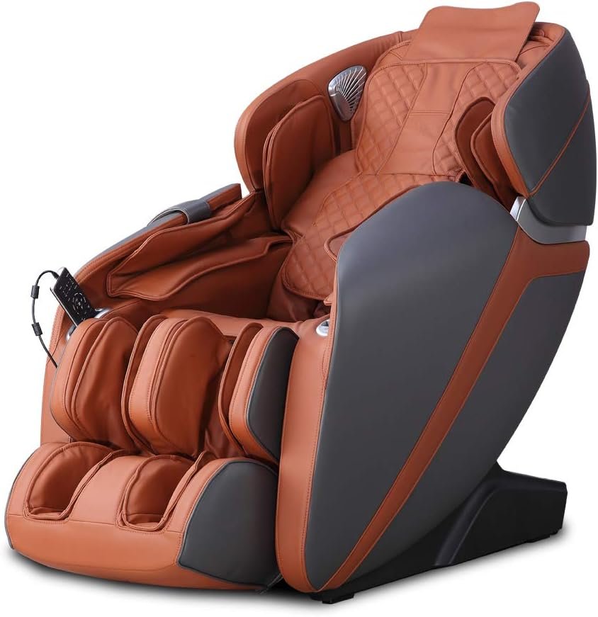 Kahuna Chair LM-7000 Red – Fully Assembled Full-Body 12 auto Programs with Manual Target spot Control Voice Commands, Space-Saving Massage Chair with airbag Massage with Zero-Gravity