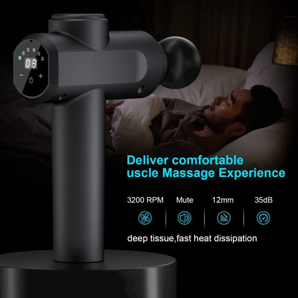 Kelices Massage Gun Deep Tissue Percussion Handheld Body Back Muscle Massager with 8 Massage Heads and LCD Touch Screen for Athletes Kelices Massage Gun Deep Tissue Percussion Handheld Body Back Muscle Massager with 8 Massage Heads and LCD Touch Screen for Athletes