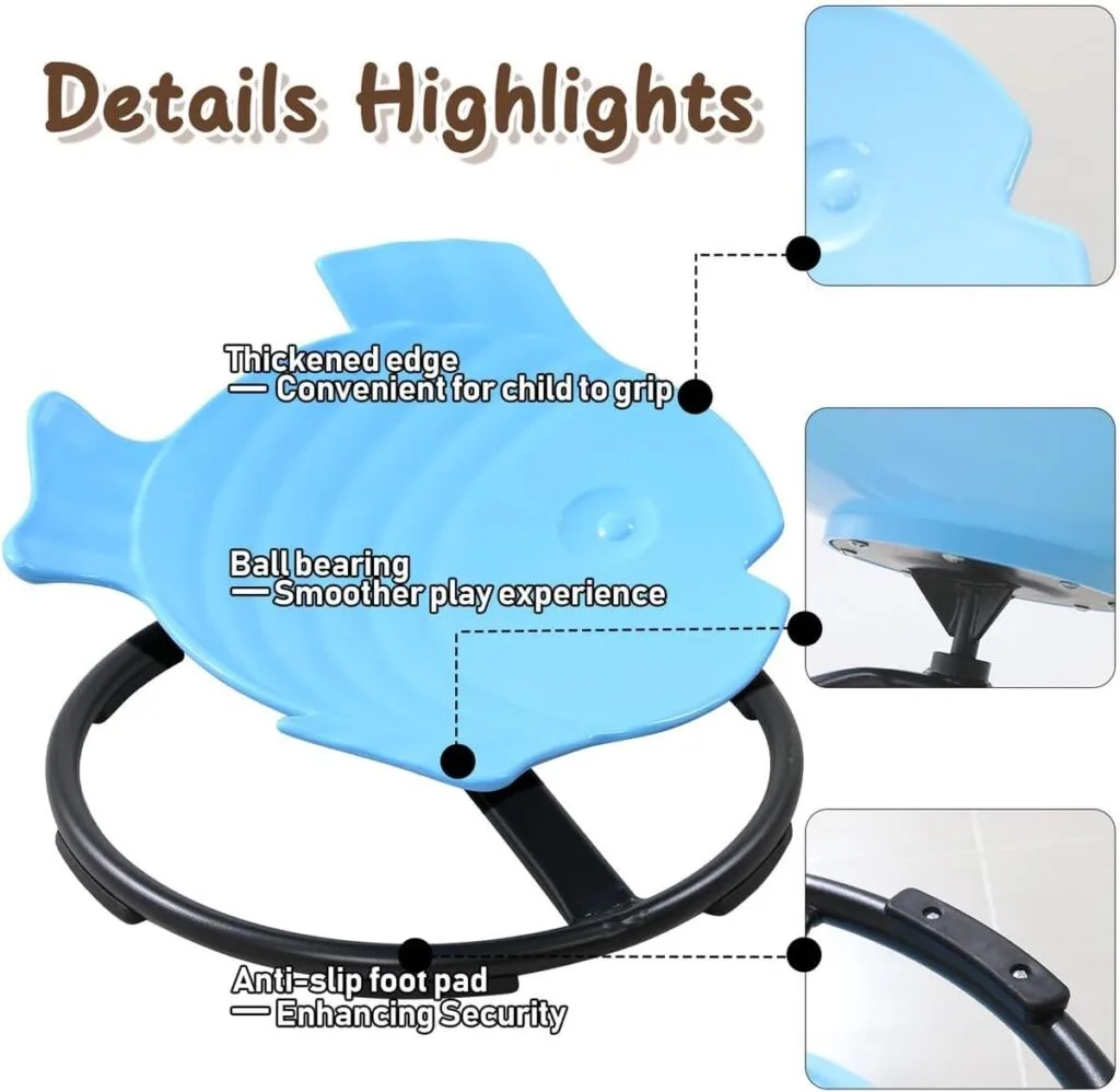 Kids Swivel Chair, Sensory Toy Chair for Kids, Spinning Chair Wobble Chair Kids Balance Toys Games Balance Physical Therapy Equipment, Kids Indoor Outdoor Play Equipment, Science Toy for Kids 3-9 Kids Swivel Chair, Sensory Toy Chair for Kids, Spinning Chair Wobble Chair Kids Balance Toys Games Balance Physical Therapy Equipment, Kids Indoor Outdoor Play Equipment, Science Toy for Kids 3-9