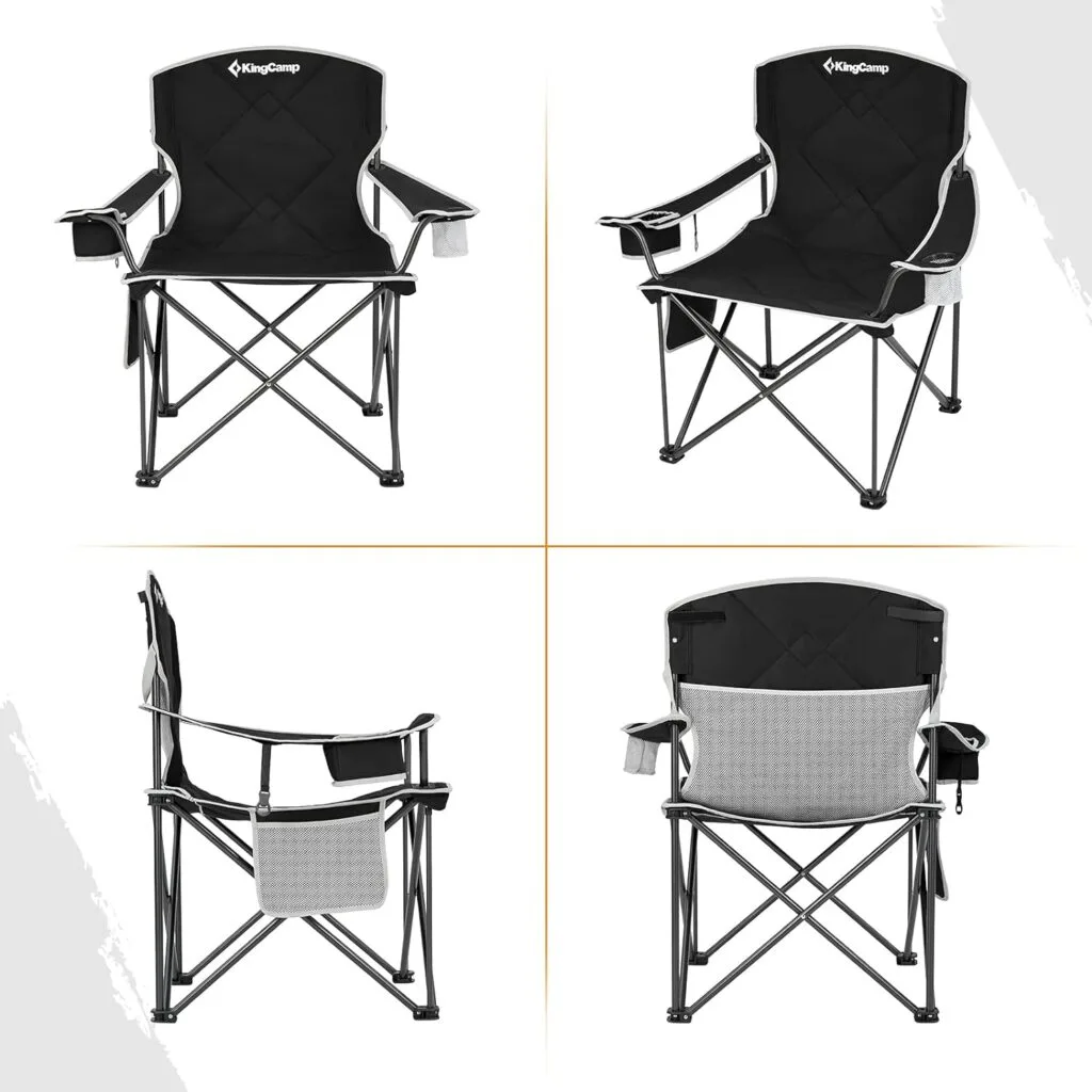 KingCamp Oversized Folding Camping Chairs for Adults, Padded Heavy Duty Portable Chairs for for Outside, Camp, Sports, Beach, Outdoor, Lawn KingCamp Oversized Folding Camping Chairs for Adults, Padded Heavy Duty Portable Chairs for for Outside, Camp, Sports, Beach, Outdoor, Lawn