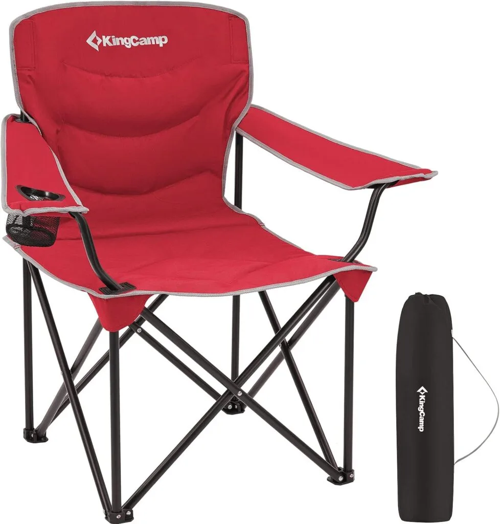 KingCamp Oversized Folding Camping Chairs for Adults, Padded Heavy Duty Portable Chairs for for Outside, Camp, Sports, Beach, Outdoor, Lawn KingCamp Oversized Folding Camping Chairs for Adults, Padded Heavy Duty Portable Chairs for for Outside, Camp, Sports, Beach, Outdoor, Lawn