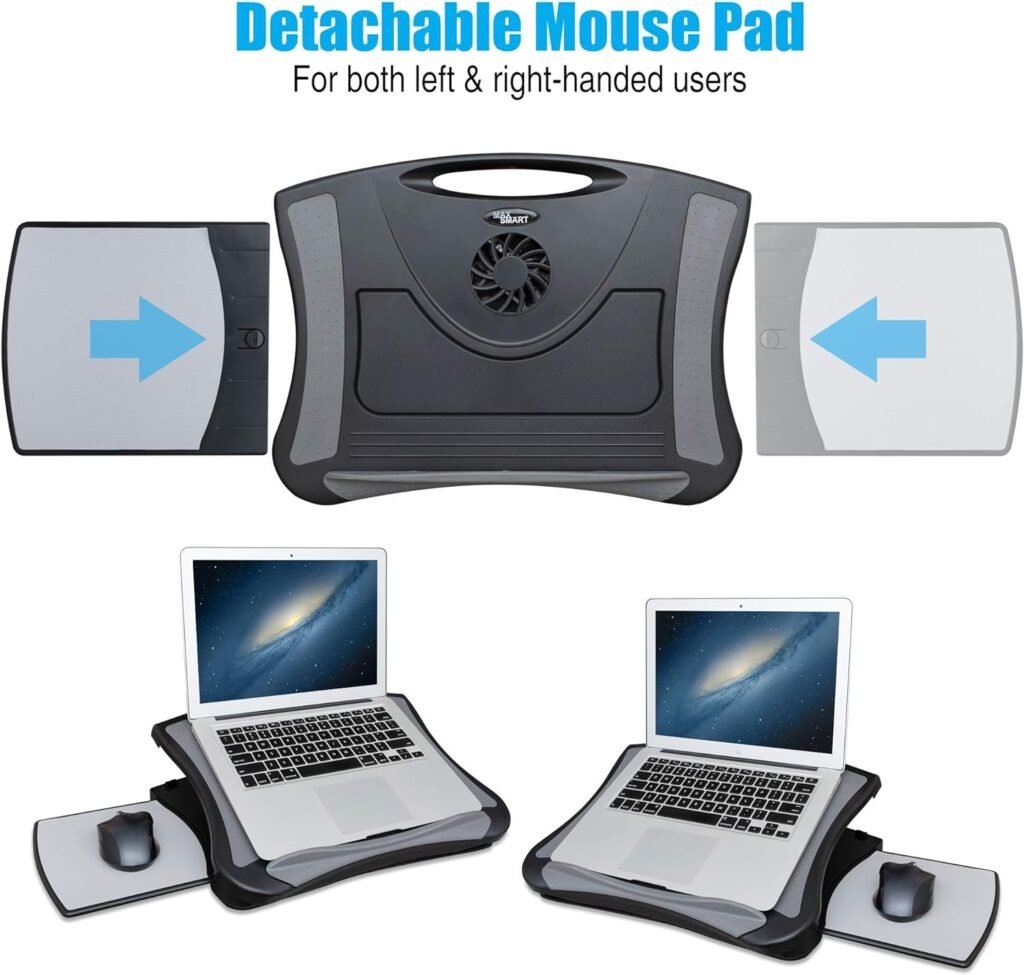 Laptop Stand / Laptop pad / Portable, 5 Adjustable angles, Mouse platform for 12” – 17” Laptop, Drawing Tablet