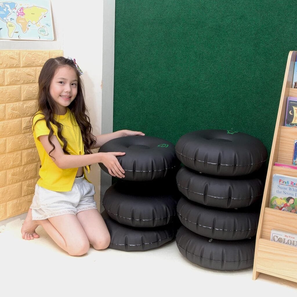 LILYPAD Wiggle Seat for Sensory Kids | Stackable, Flexible Seating for Classroom Elementary, Middle School or Home Learning | Lightweight, Portable Wobble Cushion Floor Seating (1 Pack)