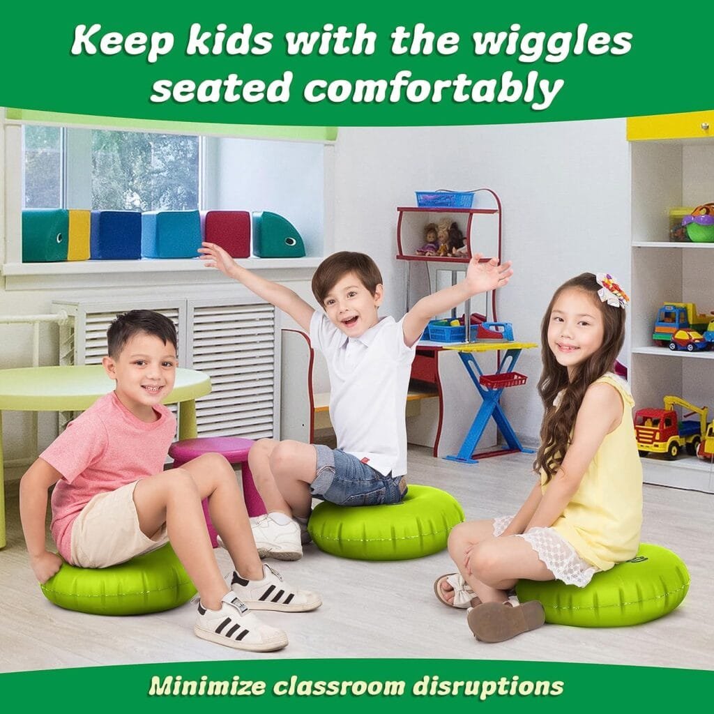 LILYPAD Wiggle Seat for Sensory Kids | Stackable, Flexible Seating for Classroom Elementary, Middle School or Home Learning | Lightweight, Portable Wobble Cushion Floor Seating (1 Pack)