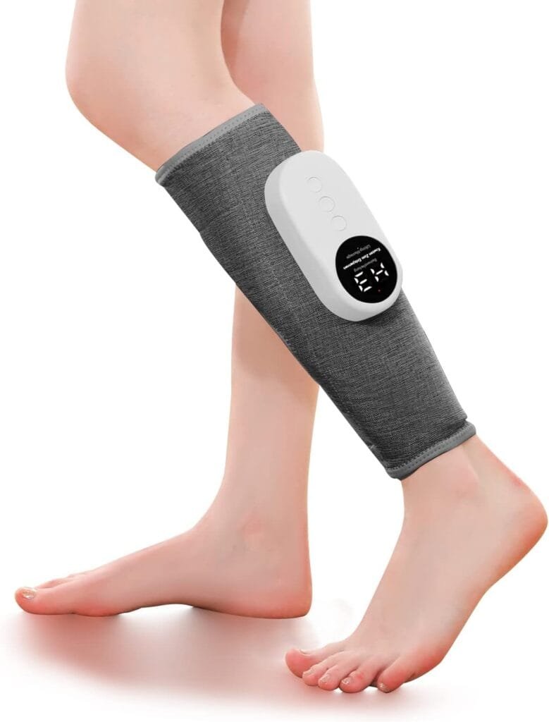 LINGTENG Leg Massager for Circulation and Pain Relief, Calf Air Compression Massager with Heat, Leg Massager with 3 Intensities, 3 Modes, Easy to use, Muscle Relaxation, Gifts (Pair)