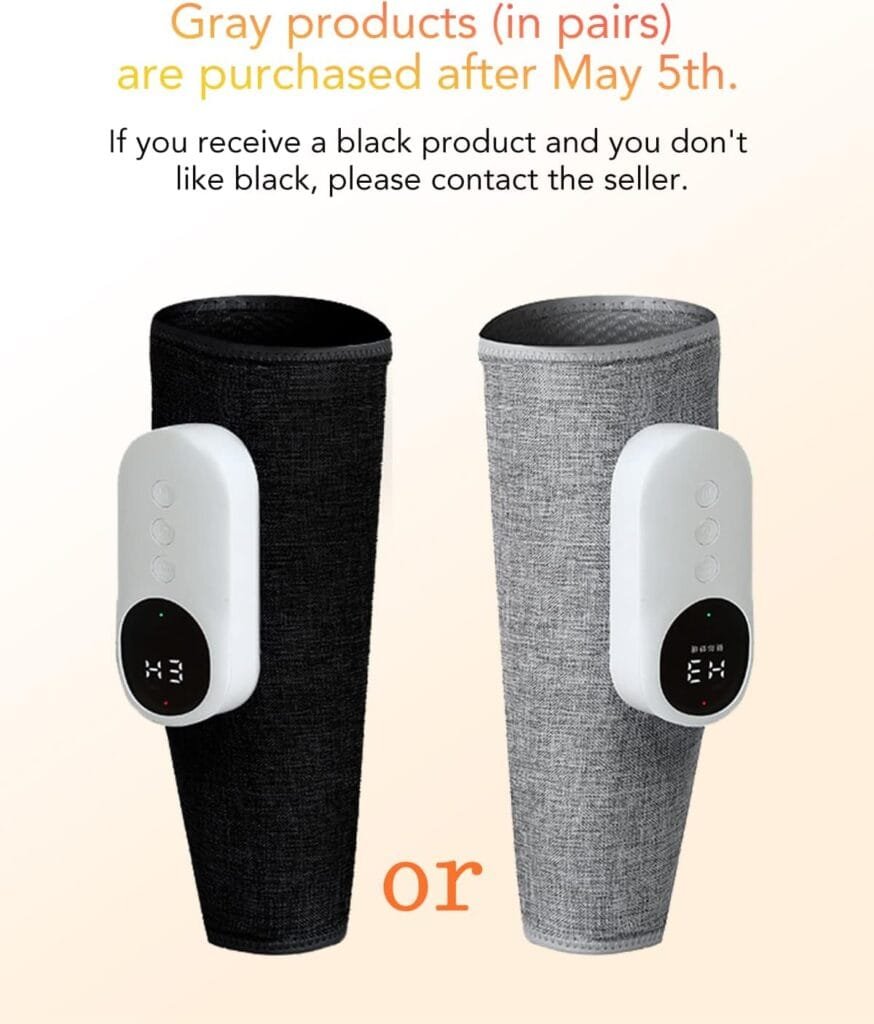 LINGTENG Leg Massager for Circulation and Pain Relief, Calf Air Compression Massager with Heat, Leg Massager with 3 Intensities, 3 Modes, Easy to use, Muscle Relaxation, Gifts (Pair)