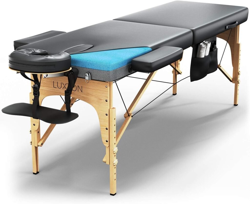 Luxton Home Premium Memory Foam Massage Table - Easy Set Up - Foldable  Portable with Carrying Case