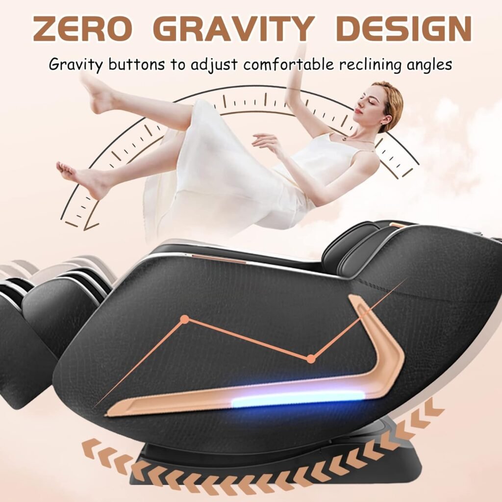 Massage Chair Recliner with Zero Gravity with Full Body Air Pressure, Speaker and Blue-Tooth Connection, Easy to Use at Home and in The Office